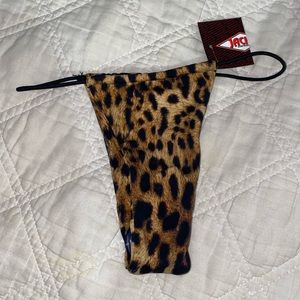 Leopard print bikini bottoms